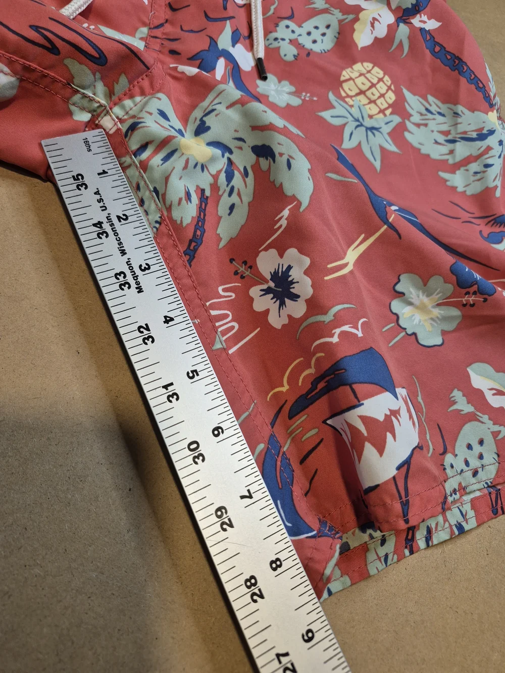Polo by Ralph Lauren Coral Tropical Print Swim Trunks 4553